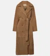 Rohe Suede Wrap Coat In Brown