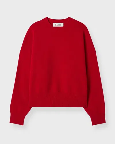 Rohe Sweater Crewneck Open Neck In Red