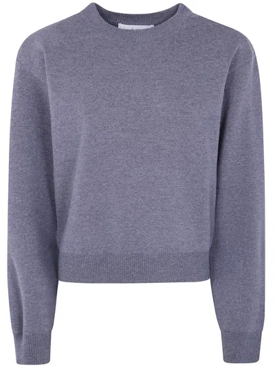 Rohe Sweater Wool Cashmere "statement Shoulder Crewneck" In Animal Print