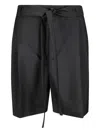 Rohe Paperbag-waist Shorts In Black