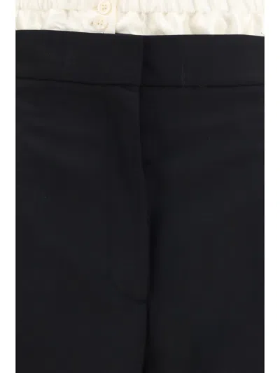 Rohe Róhe Tailored Fleece Wool Trousers In Black