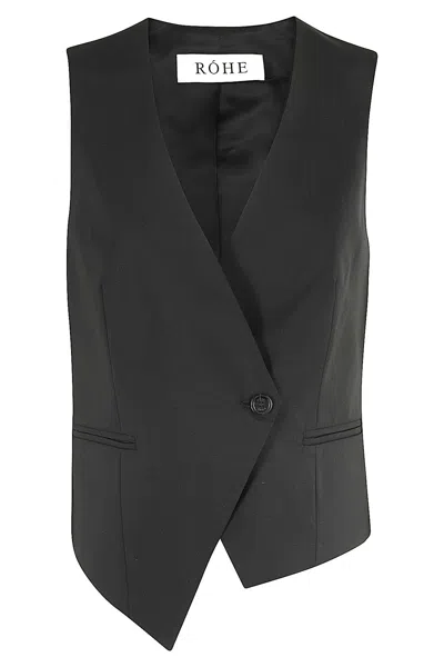 Rohe Tailored Overlap Waistcoat In Grey
