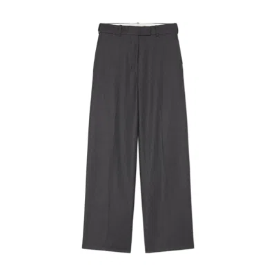 Rohe Tailored Wide-leg Trousers In Dark Grey Melange