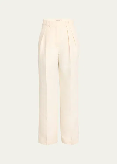 Rohe Tailored Wide-leg Trousers In Off White