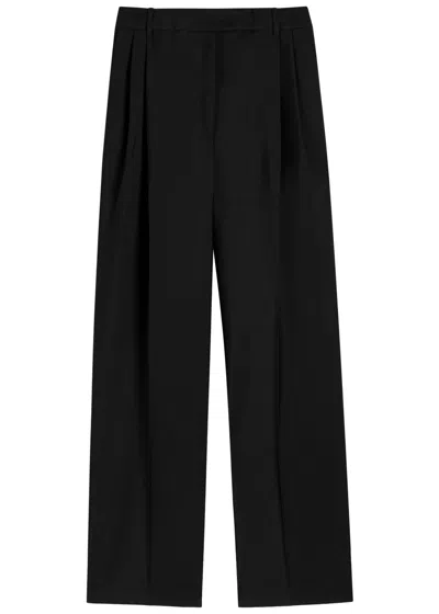 Rohe Tailored Wool-blend Trousers In Black