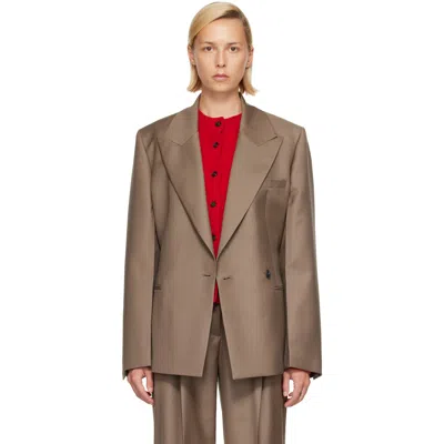 Rohe Taupe Hourglass Shaped Blazer In Brown