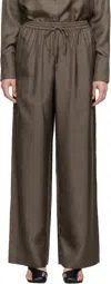 Rohe Taupe Relaxed Silk Trousers In 243_400 Taupe