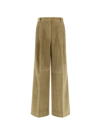 Rohe Velvet Ted Wide Corduroy Straight-leg Pants In Brown