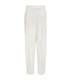 ROHE TEXTURED HIGH-WAIST WIDE-LEG TROUSERS