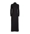 Rohe Black Turtleneck Dress With Fringes All-over In Black