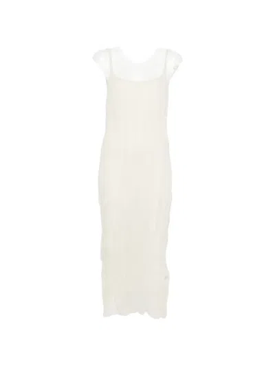 Rohe Textured Square-neck Dress In Neutral