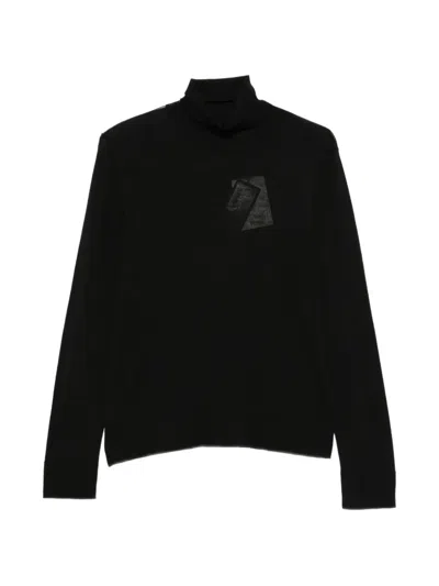 Rohe Tie-fastening Roll-neck Sweater In Black