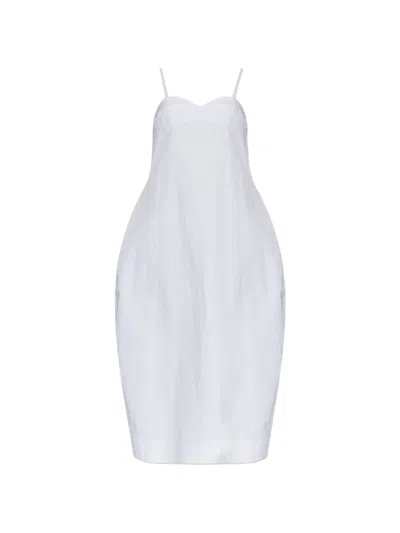 Rohe Tie-fastening Strap Midi Dress In White