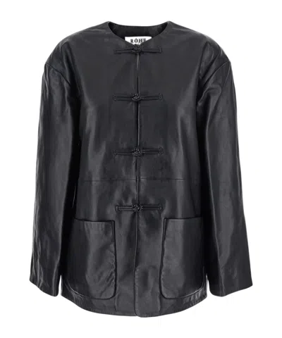 ROHE RÓHE TOGGLE FASTENED MANDARIN JACKET