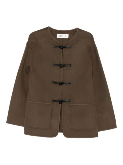 ROHE TOGGLE-FASTENING PATCH-POCKET JACKET