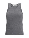 Rohe Ribbed Tank Top Dark Grey Melange In Gray