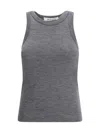 Rohe Ribbed Tank Top Dark Grey Melange In Gray