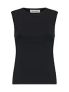 Rohe Dense Rib Tank Top In Black In Black