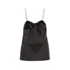 Rohe Paneled Duchesse-satin Peplum Bustier Top In Black