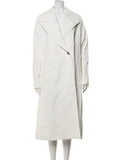 Pre-owned Rohe Trench Coat W/ Tags In Neutrals/white