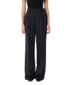 Rohe Wool-blend Twill Straight-leg Pants In Black