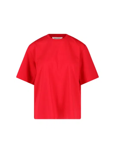 Rohe T-shirt In Cotton And Modal Blend In Red