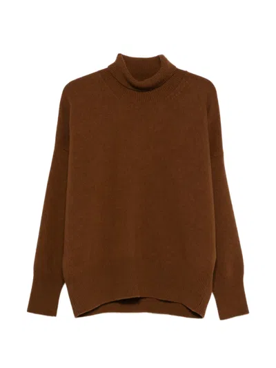 Rohe Turtleneck Dropped-shoulder Sweater In Brown