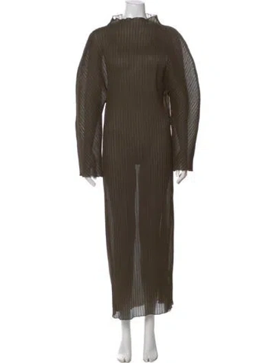 Pre-owned Rohe Turtleneck Long Dress W/ Tags In Green