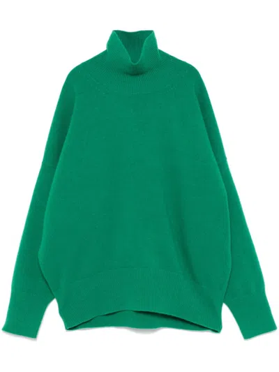 Rohe High Neck Knit Turtleneck In Green