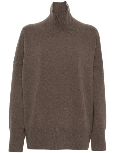 Rohe Turtleneck Sweater In Taupe Melange