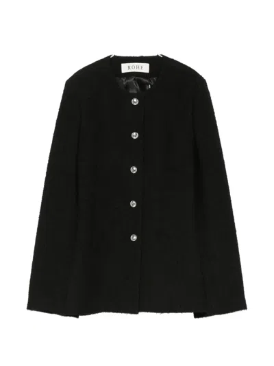 Rohe Tweed Jacket In Black