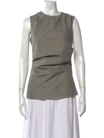 Pre-owned Rohe Tweed Pattern Crew Neck Top In Multicolor