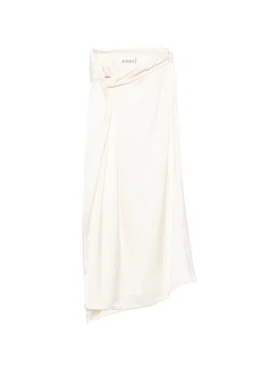 Rohe Twist-detail Wrap Asymmetric Skirt In White