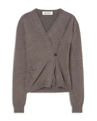 Rohe Twisted Ballet Cardigan In Brown