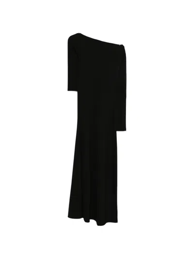 Rohe Twisted Jersey Maxi Dress In Black