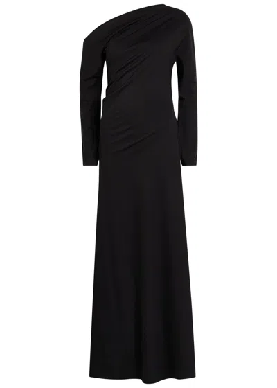 Rohe Twisted Jersey Maxi Dress In Black