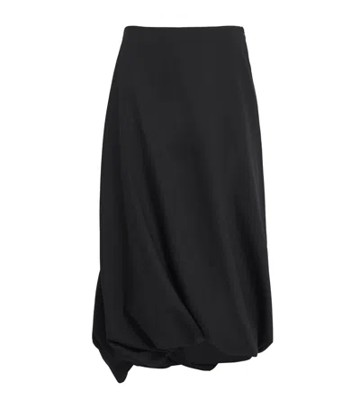 Rohe Róhe Twisted Midi Skirt In Black