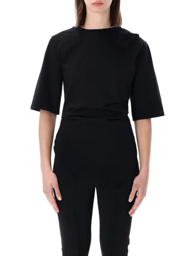 Rohe Róhe Twisted Organic Cotton T-shirt In Black