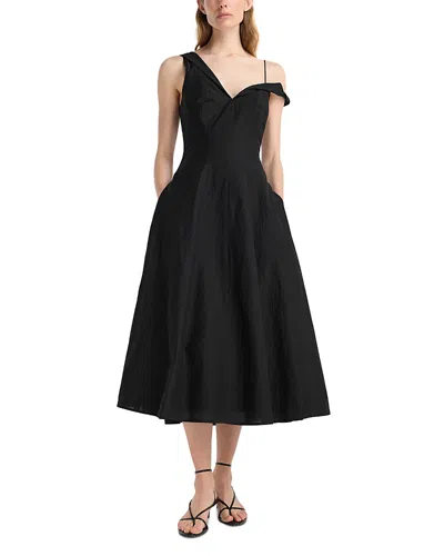 Rohe Twisted Shoulder Dress In Black