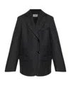 Rohe Double-breasted Herringbone Blazer In Gold
