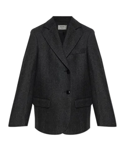 Rohe Double-breasted Herringbone Blazer In Gray