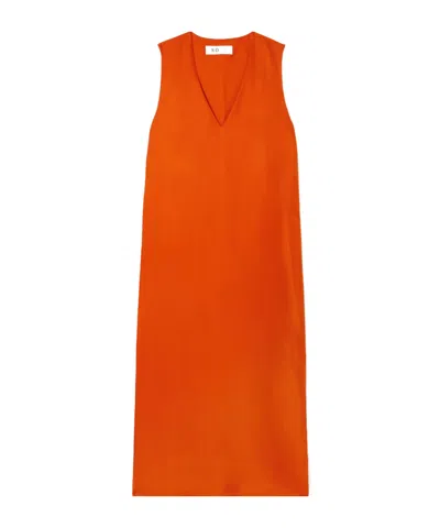 Rohe V-neck Dress In Orange