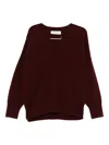 Rohe Wool V-neck Sweater In Red