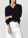 Rohe V Neck Knitwear Long Sleeves Regular Fit In Black