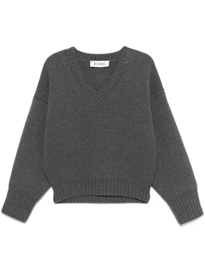 Rohe V-neck Sweater In Grey