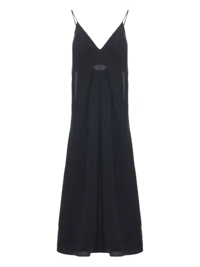 Rohe V-neck Tie-back Maxi Dress