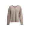 Rohe V-neck Wool Jumper In Neutral