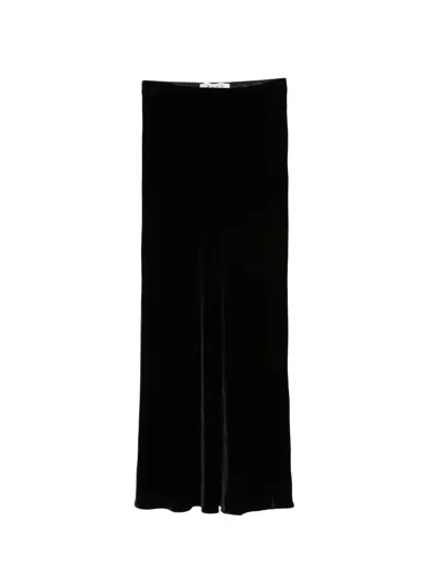 Rohe Velvet Long Skirt In Black
