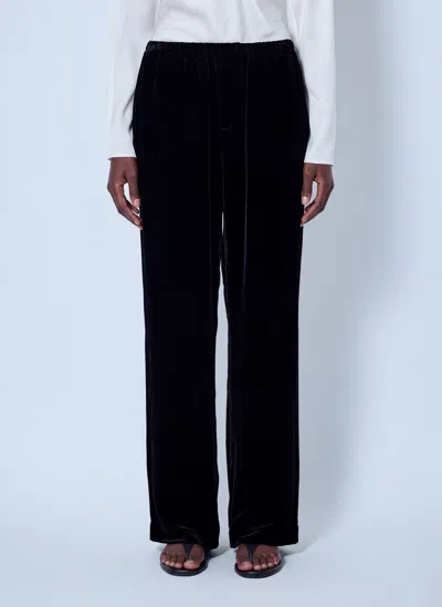 Rohe Velvet Relaxed Trousers In Black