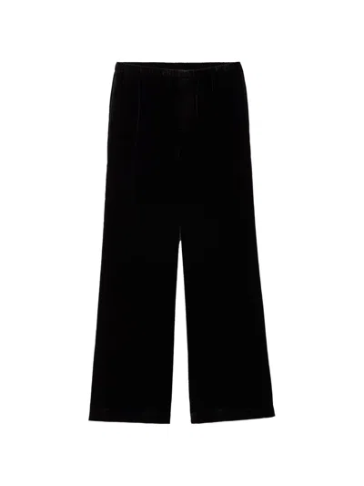 Rohe Velvet Relaxed-fit Trousers In Black
